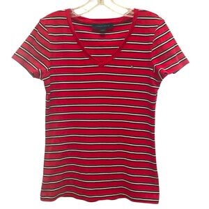 TOMMY HILFIGER V-Neck Stripe Favorite T-Shirt